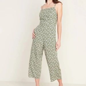 Green floral jumpsuit
